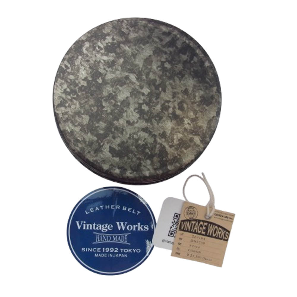 Vintage Works ヴィンテージワークス DH5550 スタッズ レザー ベルト ダークブラウン系【中古】