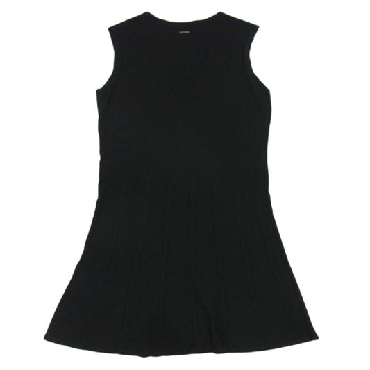 SAINT JAMES セントジェームス フランス製 ニット Vネック ワンピース ブラック系 M【中古】