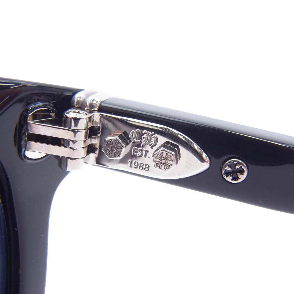 CHROME HEARTS クロムハーツ(原本無) SMOKE SHOW スモークショー BK-S アイウェア サングラス ブラック系 52□21-153【美品】【中古】