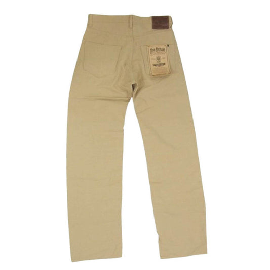 ONI DENIM 鬼デニム ONI200-8BE ワイドストレート 8oz ベタシャン セルビッジ シャンブレー パンツ ベージュ系 29【新古品】【未使用】【中古】