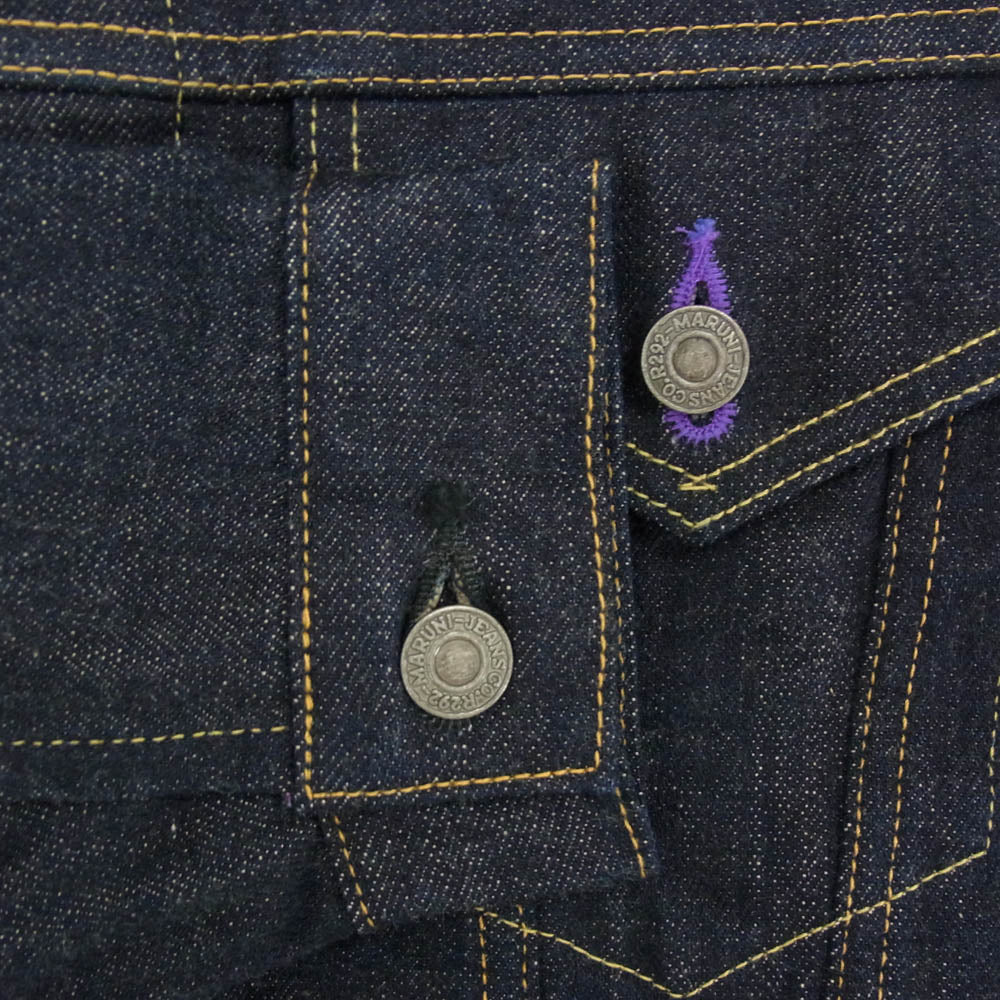 マルニジーンズ BI-3rd 毘沙門天ジーンズ 14.5oz 天然藍 3rd TYPE DENIM JACKET サードタイプ デニム ジャケット インディゴブルー系 40【極上美品】【中古】