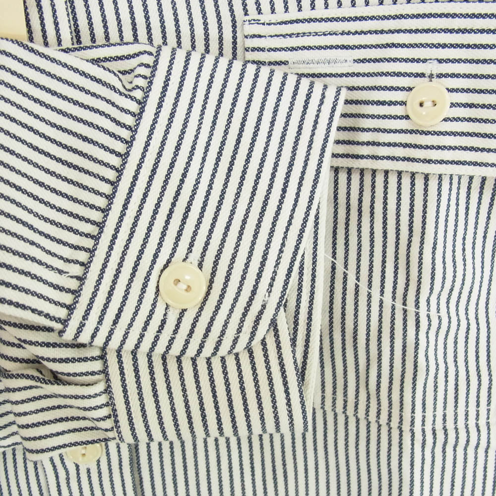 SUGAR CANE シュガーケーン SC27853 HICKORY STRIPE WORK SHIRT ヒッコリーストライプ 長袖 ワークシャツ ブラック系 XL【新古品】【未使用】【中古】