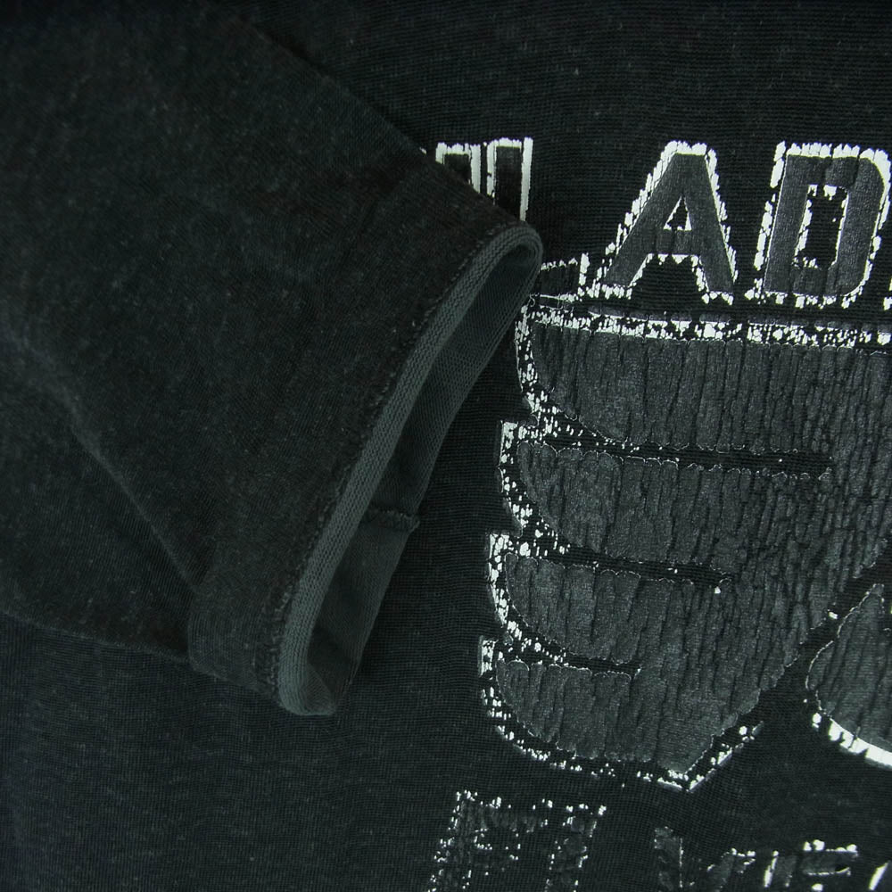 Champion チャンピオン vintage USA製 80s トリコタグ後期 プリント カットソー 長袖 Tシャツ ダークグレー系 M【中古】