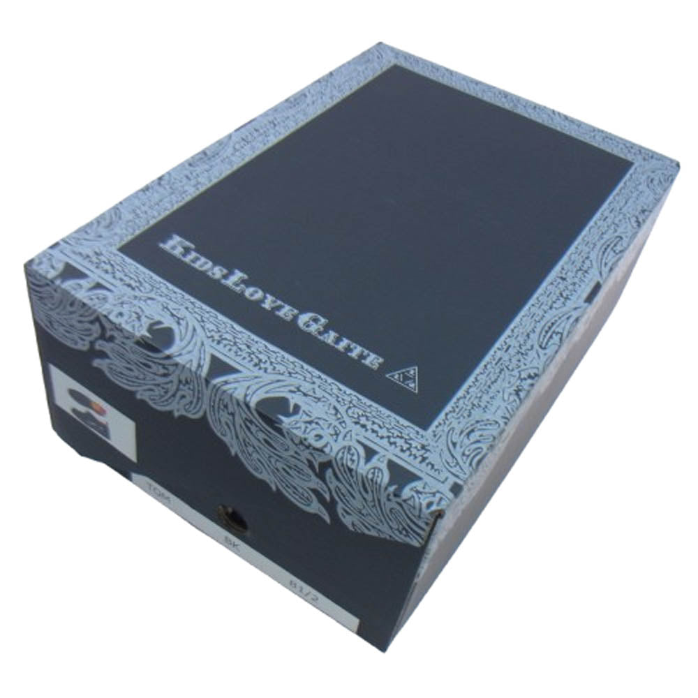 キッズラブゲイト TOM ポインテッドトゥ VIBRAM社製 ビブラム EVスポンジソール レザー シューズ ブラック ブラック系 オレンジ系 UK8.5(27cm)【新古品】【未使用】【中古】