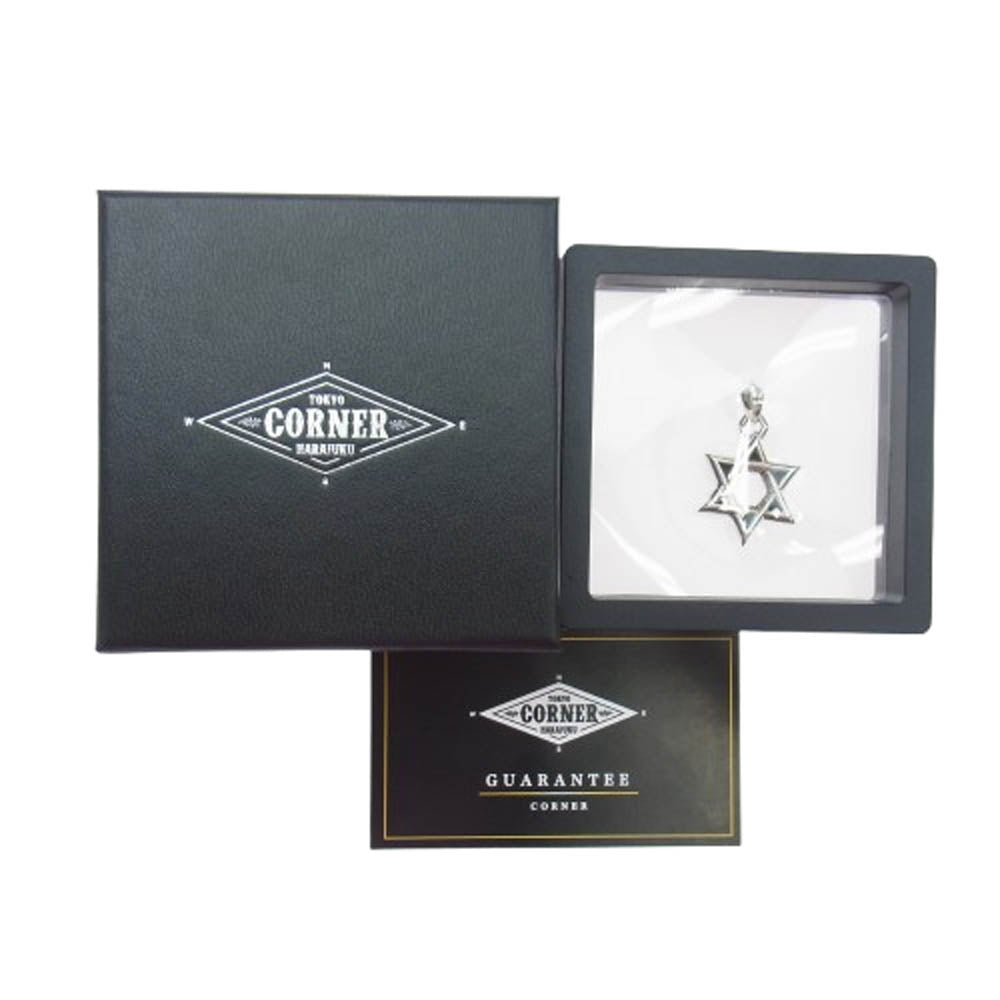 CHROME HEARTS クロムハーツ(原本無) CONERギャランティカード付属 SMALL STAR OF DAVID PENDANT スターオブダビデ スモール ネックレス トップ シルバー系【中古】