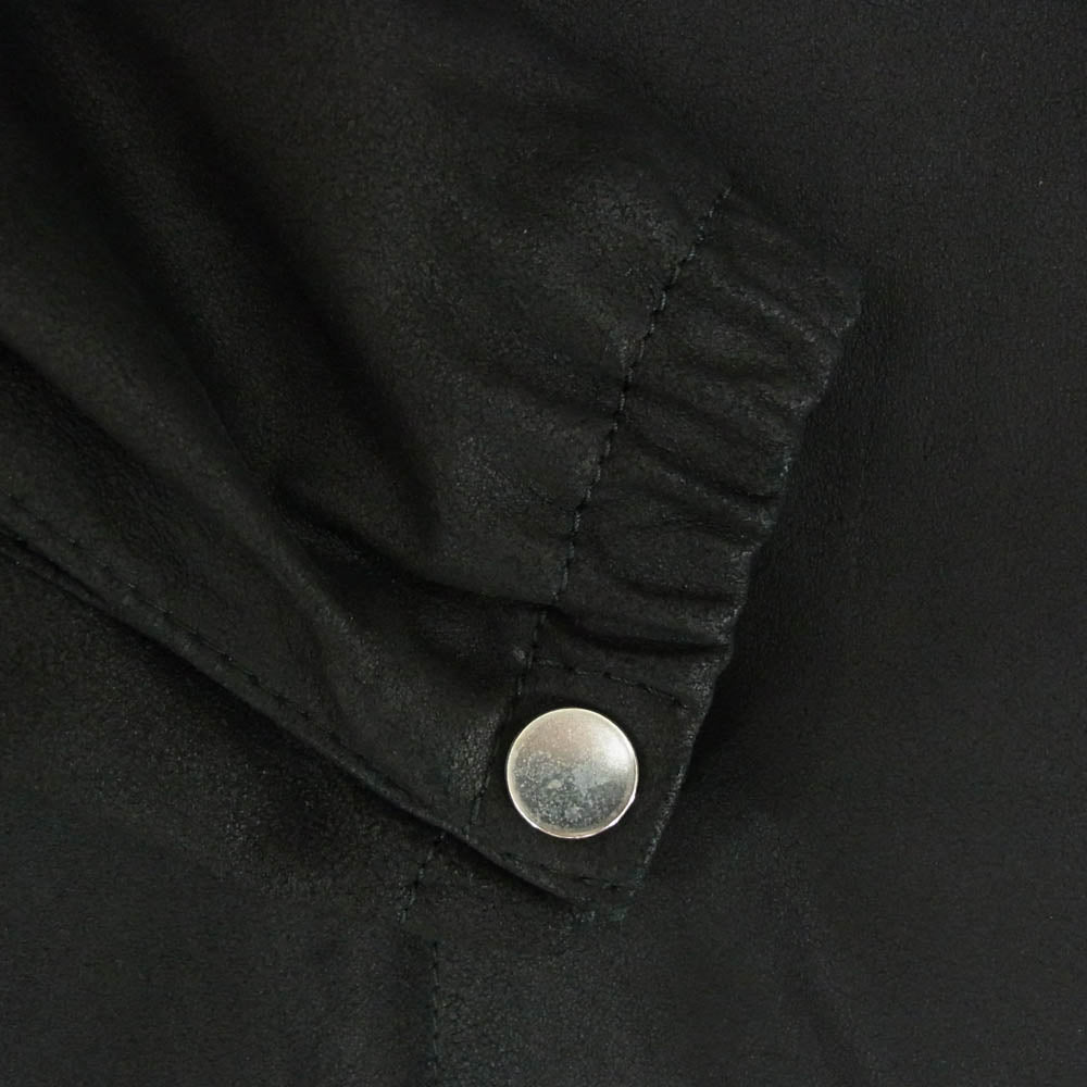 エストネーション 72-234-08-080041 goat leather jacket ゴートレザー スナップボタン ジャケット ブラック系 M【中古】