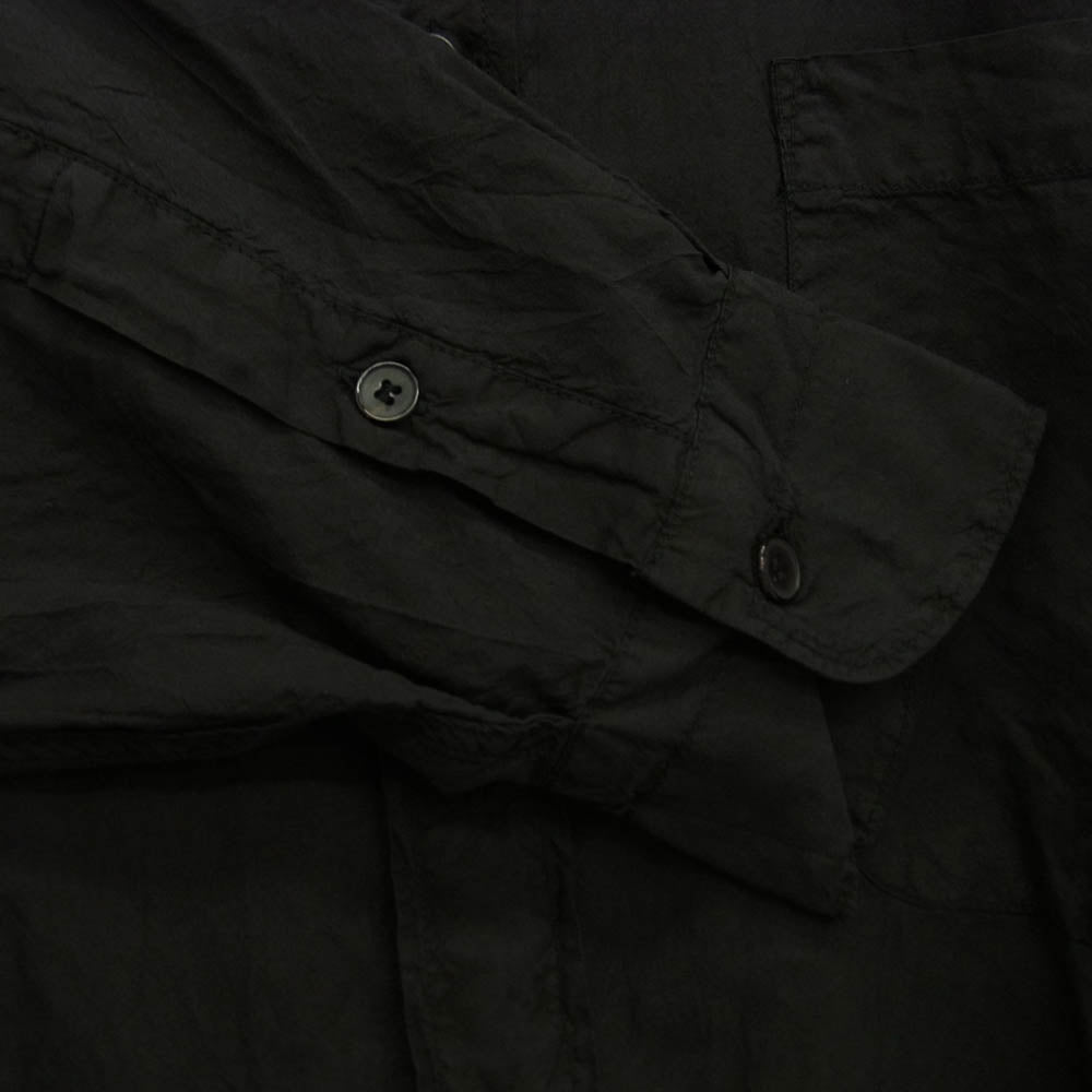 COMOLI コモリ 25SS B01-02014 シルク製品染シャツ ブラック系 2【極上美品】【中古】