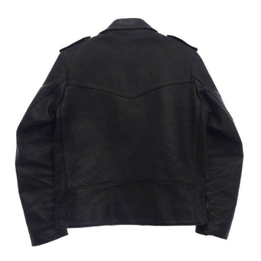 ADDICT CLOTHES アディクトクローズ AD-03 ホースハイド ダブル レザー ライダース ジャケット ブラック系 40【極上美品】【中古】