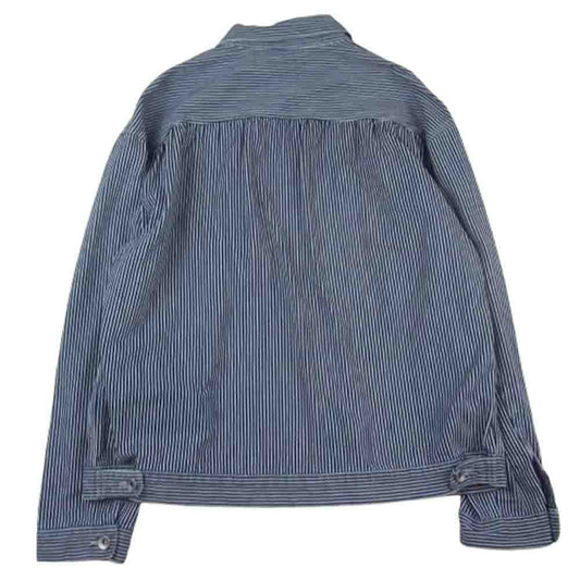 PORTER CLASSIC ポータークラシック STEINBECK HICKORY STRIPE JACKET スタインベックヒッコリーストライプジャケット インディゴブルー系 L【中古】
