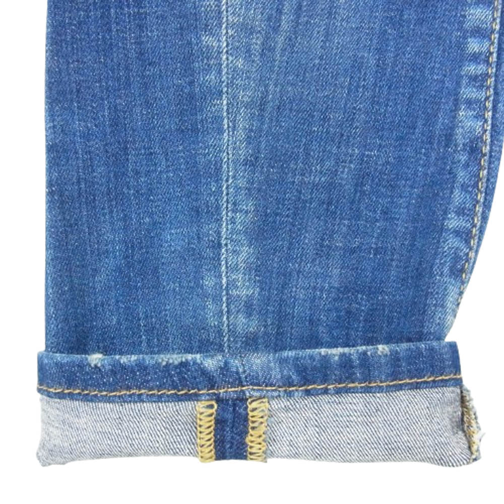 DSQUARED2 ディースクエアード s71lb0772 s30342 ダメージ加工 ストレッチデニム パンツ インディゴブルー系 46【中古】