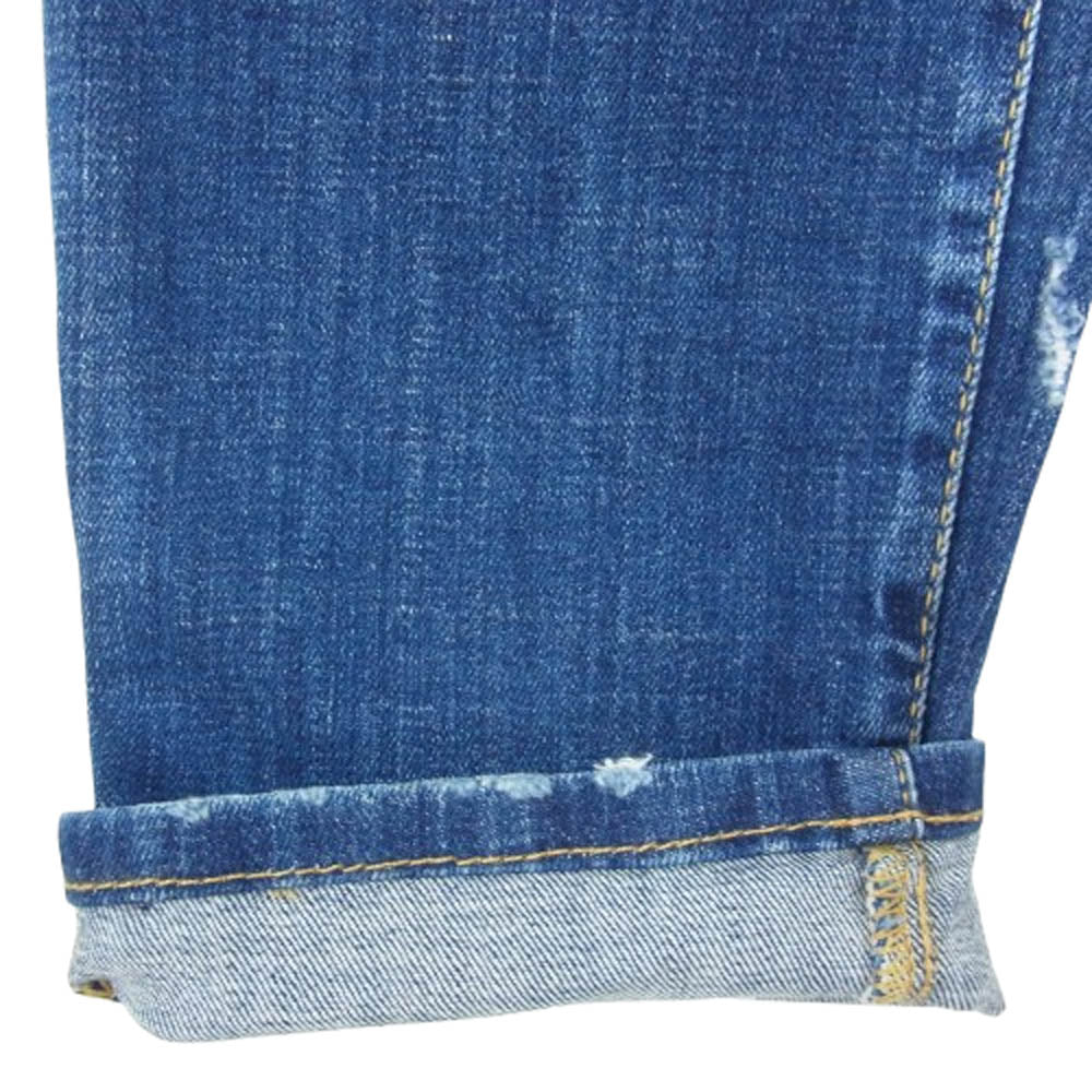 DSQUARED2 ディースクエアード s74lb1056 s30342 SKATER ダメージ加工 ストレッチデニム パンツ インディゴブルー系 46【中古】