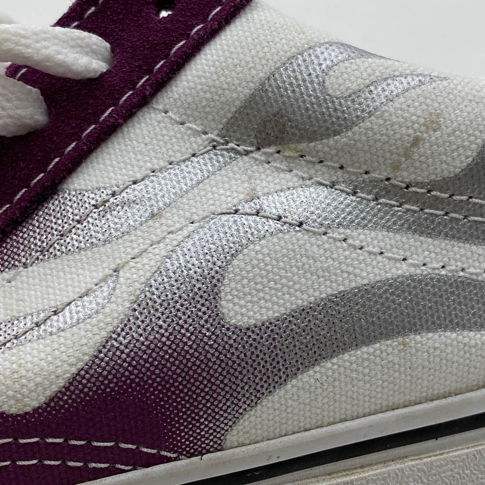 VANS バンズ 507698 OLD SKOOL FLAME DARK PURPLE オールドスクール ファイヤーパターン ローカット スニーカー パープル系 26cm【中古】