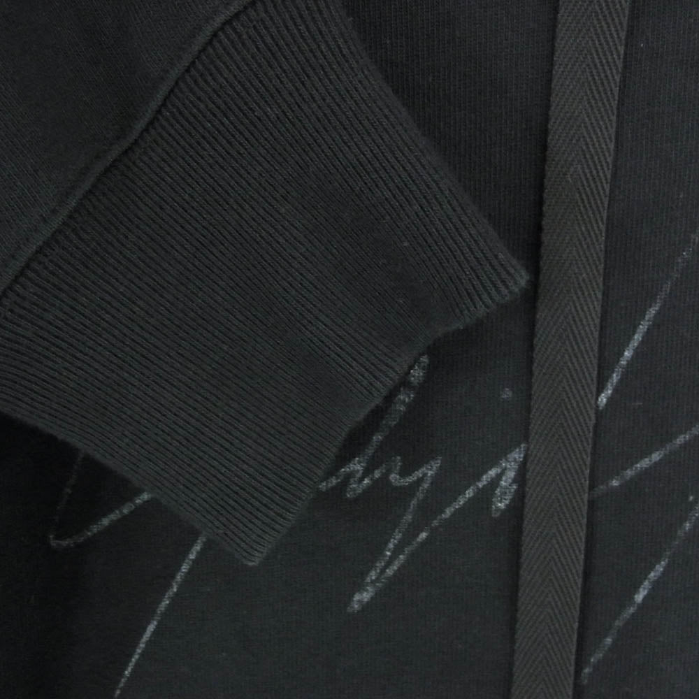 Y-3 Yohji Yamamoto ワイスリー ヨウジヤマモト FP8691 Distressed Signature Hoodie シグネチャー プルオーバー フーディ パーカー XL ブラック系 XL【中古】