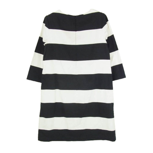 marimekko マリメッコ BIAK GALLERIA ボーダー ワンピース ブラック系 38【中古】