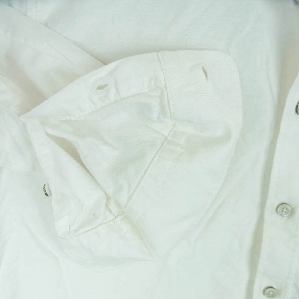 WEIRDO ウィアード WRD-17-AW-20 ワッペン エンブロイダリー コットン ボタンダウン 長袖 シャツ ホワイト系 S【中古】