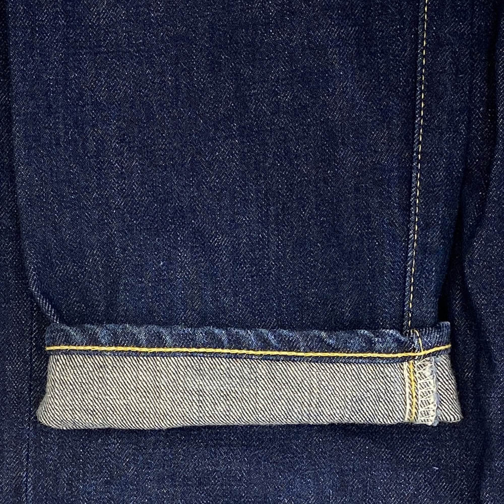 キンフォーク ボタンフライ 5ポケット デニムパンツ ジーンズ インディゴブルー系 28【中古】