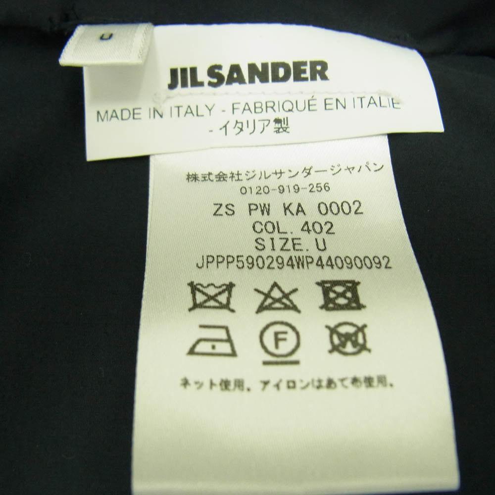 JIL SANDER+ ジルサンダープラス JPPP590294 WP44090092 DOWN SCARF パフ ダウン マフラー スカーフ ネイビー系【中古】