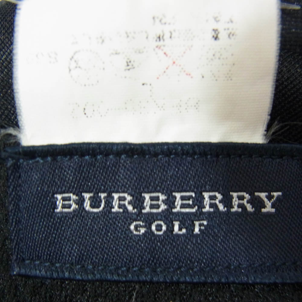 BURBERRY バーバリー GOLF ゴルフ チェック バケットハット 帽子 ブラック系【中古】