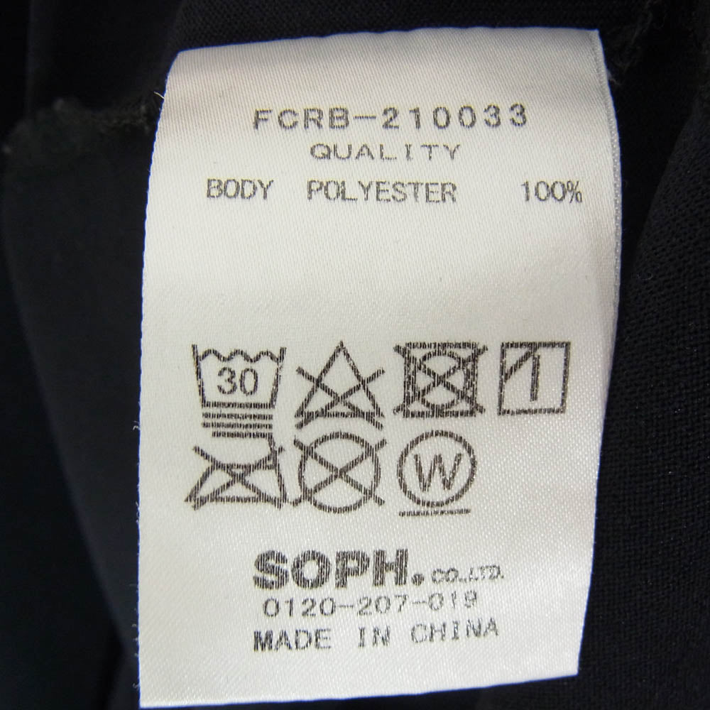 F.C.R.B. エフシーアールビー 21SS FCRB-210033 POLARTEC POWER DRY AUTHENTIC LOGO TEE ロゴプリント ポーラテック Tシャツ 半袖カットソー ブラック系 L【中古】
