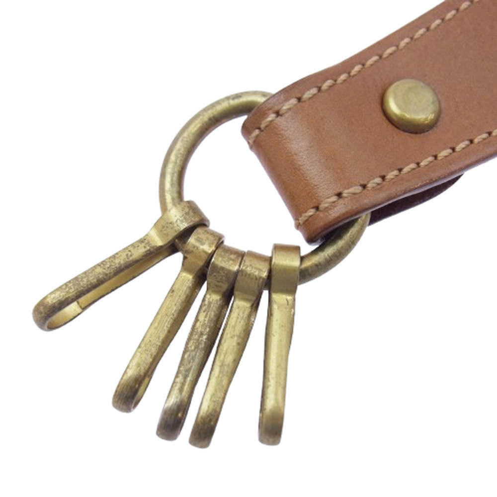 土屋鞄製造所 5連 ナチューラ ヌメ革 キーホルダー ブラウン系【中古】