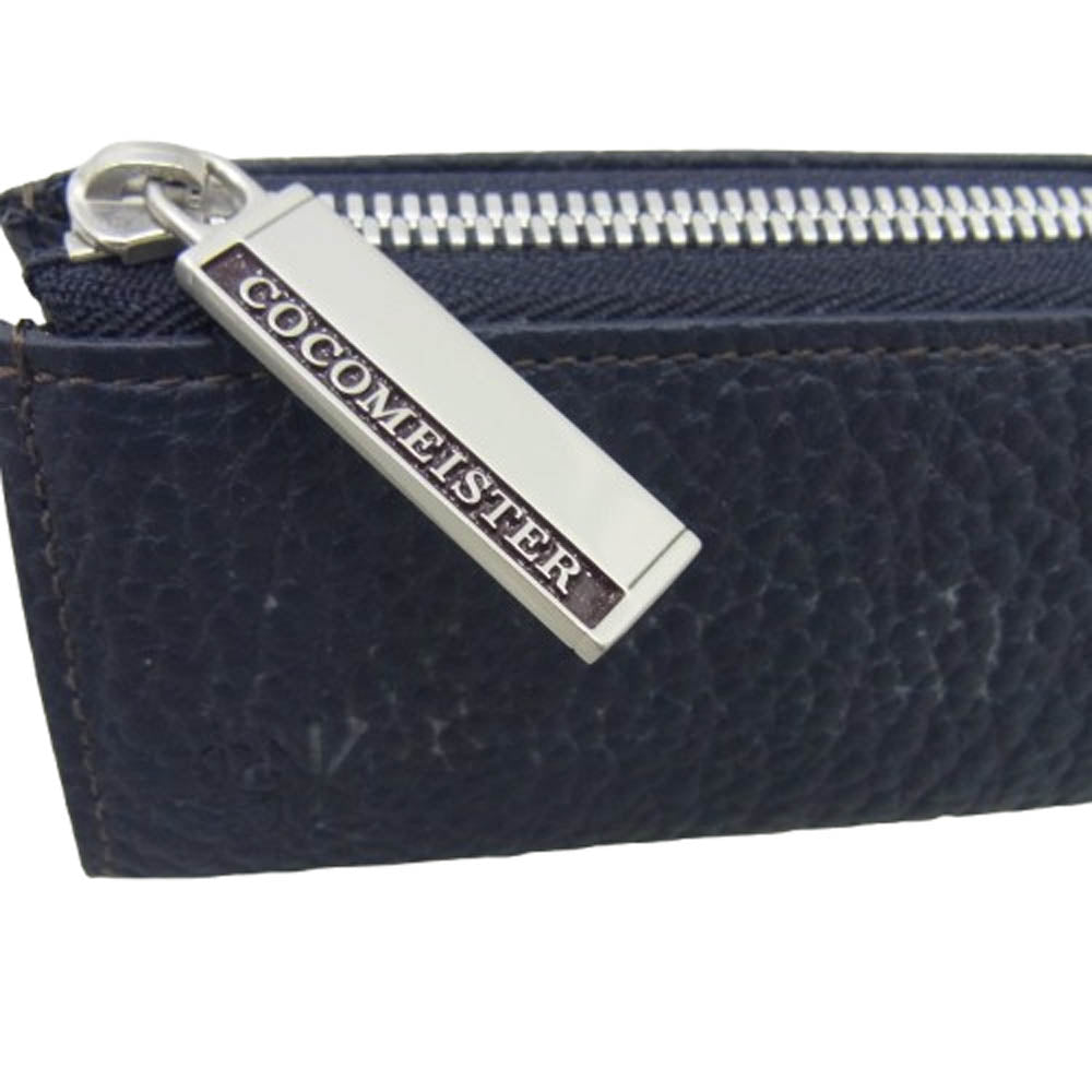 COCOMEISTER ココマイスター マットシュリンク リボー レザー ペンケース ダークネイビー系【中古】