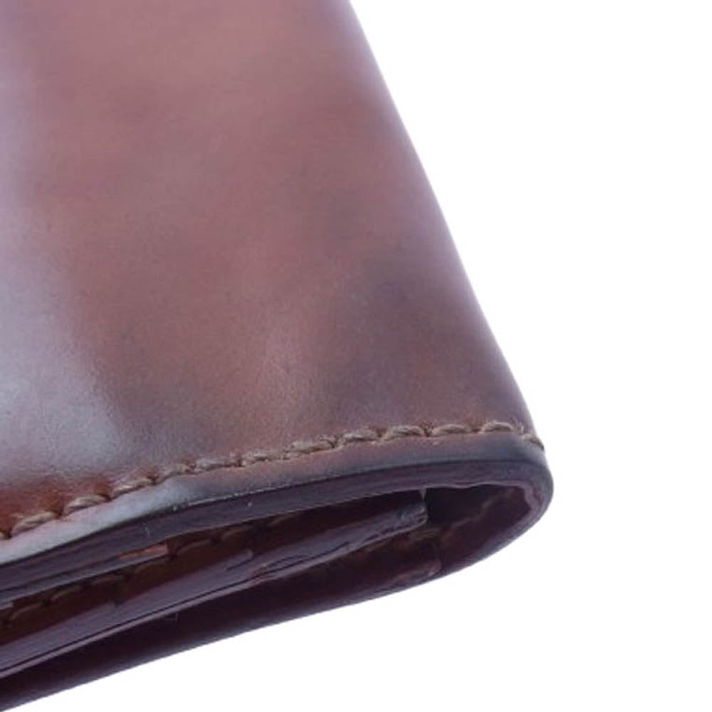 GANZO ガンゾ ホーウィン社製 シェルコードバン 馬革 ロングウォレット 長財布 ブラウン系【中古】