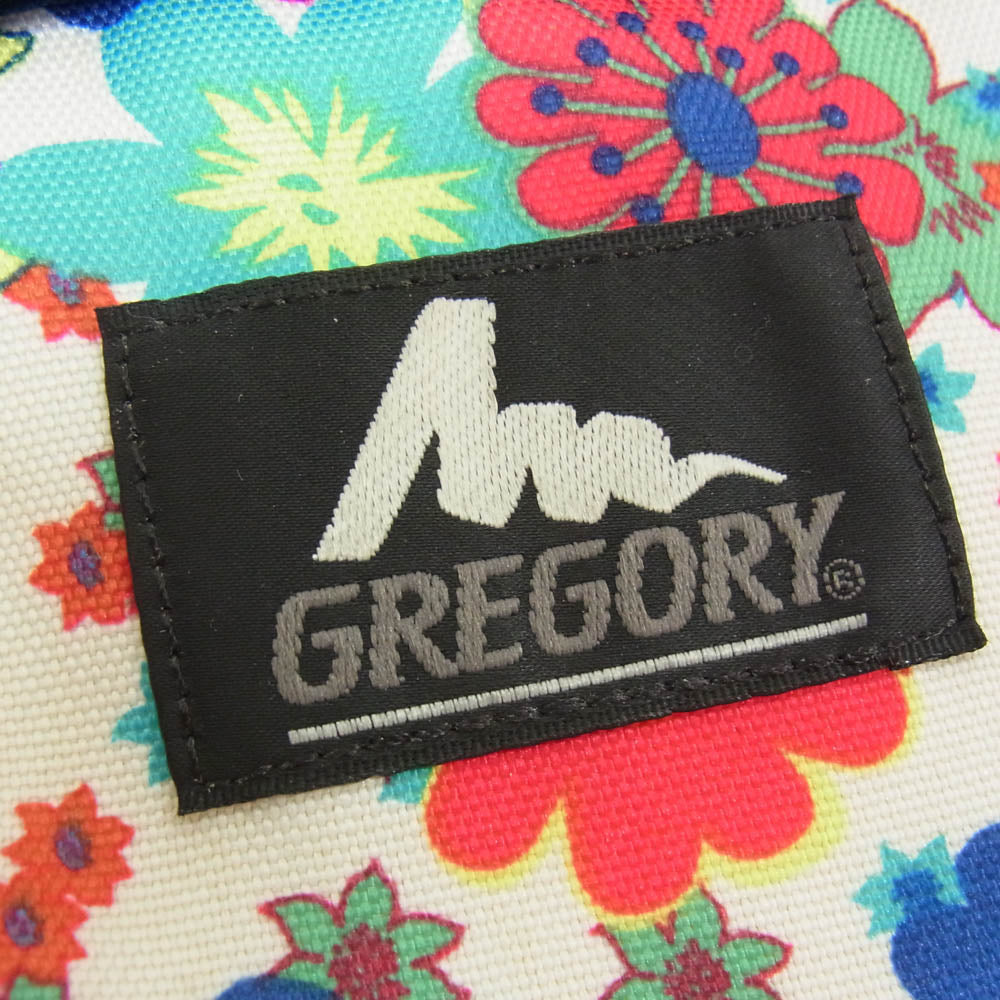 GREGORY グレゴリー フラワー総柄 花柄 キャンバス ワンショルダーバッグ クロスボディバッグ マルチカラー系【中古】