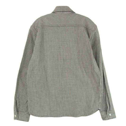 JELADO ジェラード ヘビーネル 千鳥柄 長袖 ワーク シャツ ブラック系 ホワイト系 46【中古】