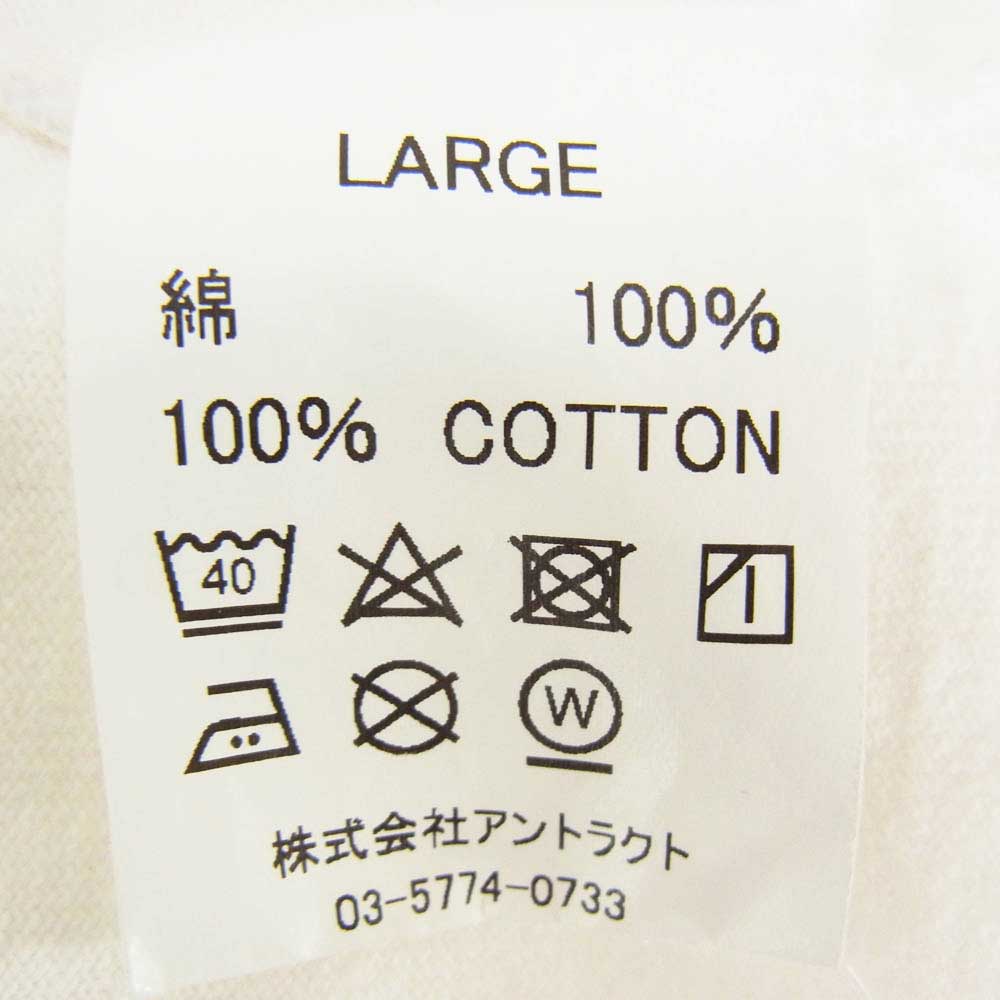 A BATHING APE アベイシングエイプ 21SS READYMADE レディメイド PKG TEE BEE刺繍 フロントロゴ クルーネック 半袖 Tシャツ カットソー ホワイト系 L【中古】