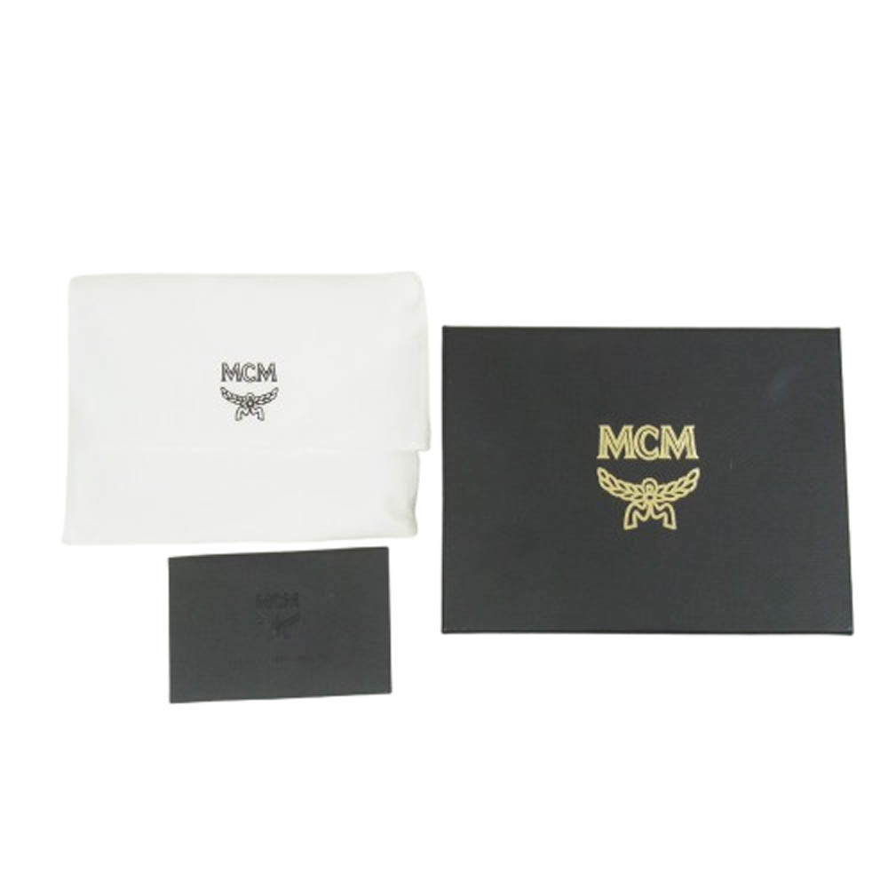MCM エム・シー・エム MYLAAVI03 CO001 ヴィセトス モノグラム ラウンドジップ コンパクト ウォレット ミニ財布 ライトブラウン系【極上美品】【中古】