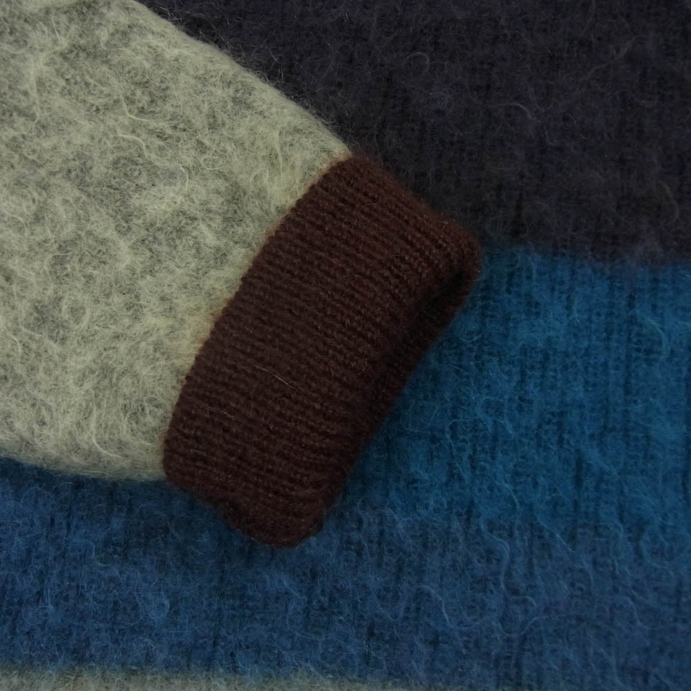 YOKE ヨーク 23AW YK23FW0571S MOHAIR BORDER CARDIGAN モヘア ボーダー カーディガン ダークネイビー系 ブルー系 グレー系 2【中古】