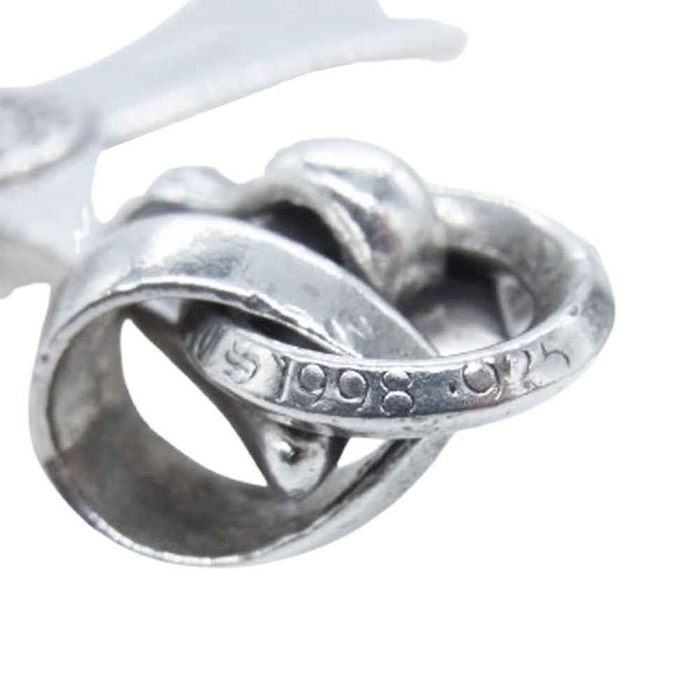 CHROME HEARTS クロムハーツ(原本無) CH CRS LG W BALE ラージCHクロス Wベイル ネックレス ペンダント トップ シルバー系【中古】