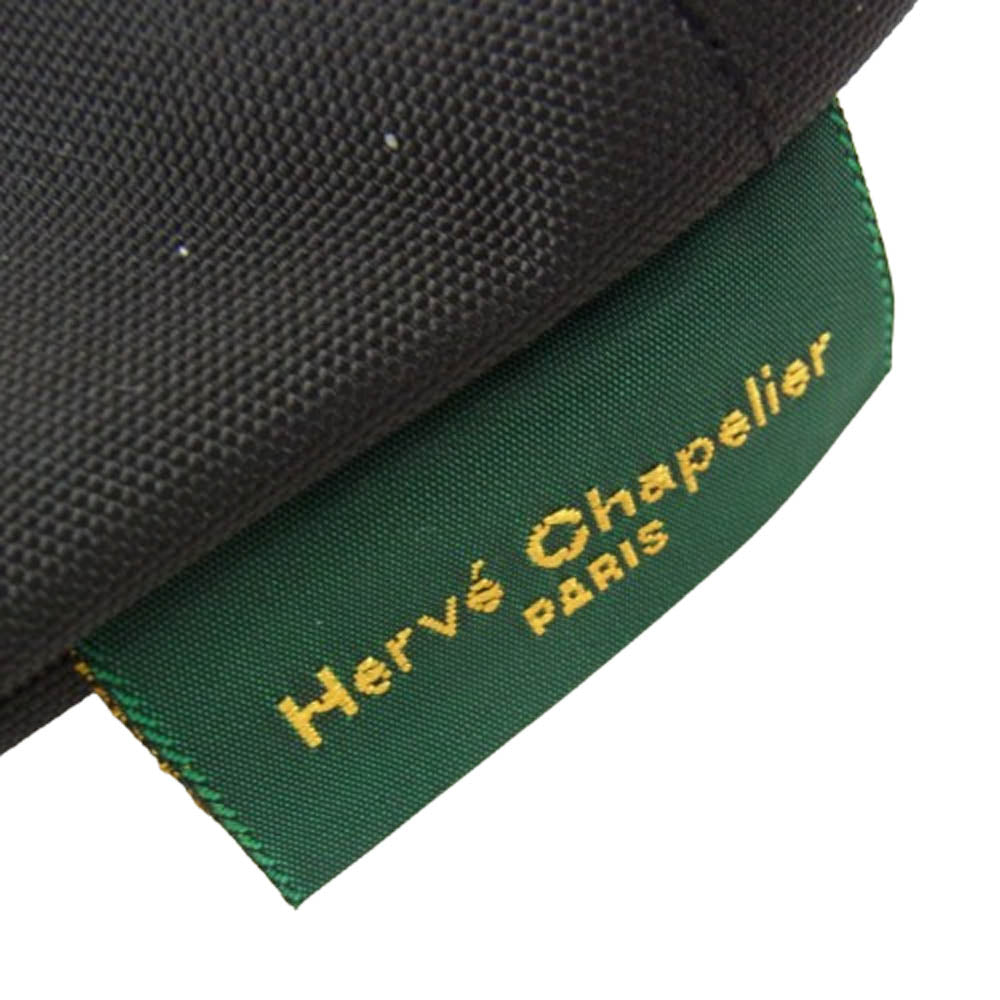 Herve Chapelier エルベ・シャプリエ 925N ナイロン 舟型ショルダー L バッグ ブラック系【新古品】【未使用】【中古】