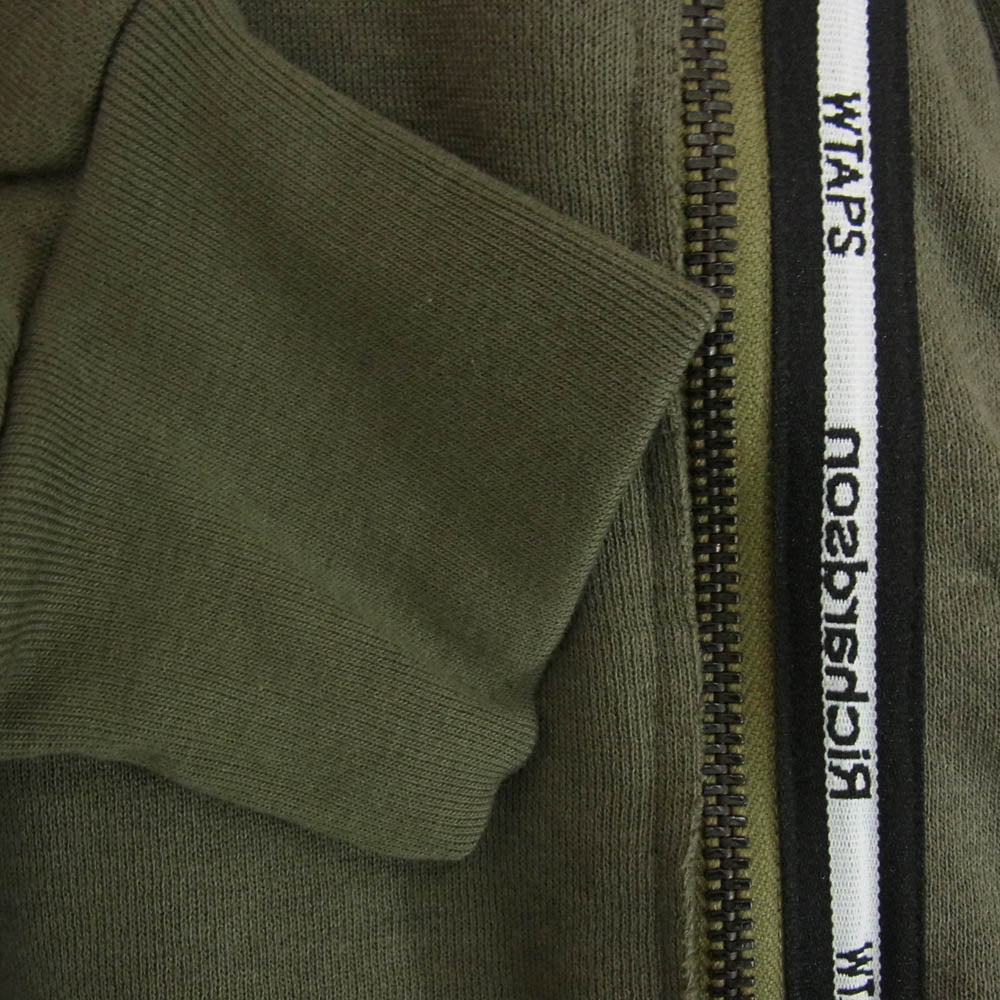 WTAPS ダブルタップス 20AW 202ATRID-CSM02S × Richardson BIZZ リチャードソン ジップアップ スウェット パーカー OLIVE DRAB M【極上美品】【中古】