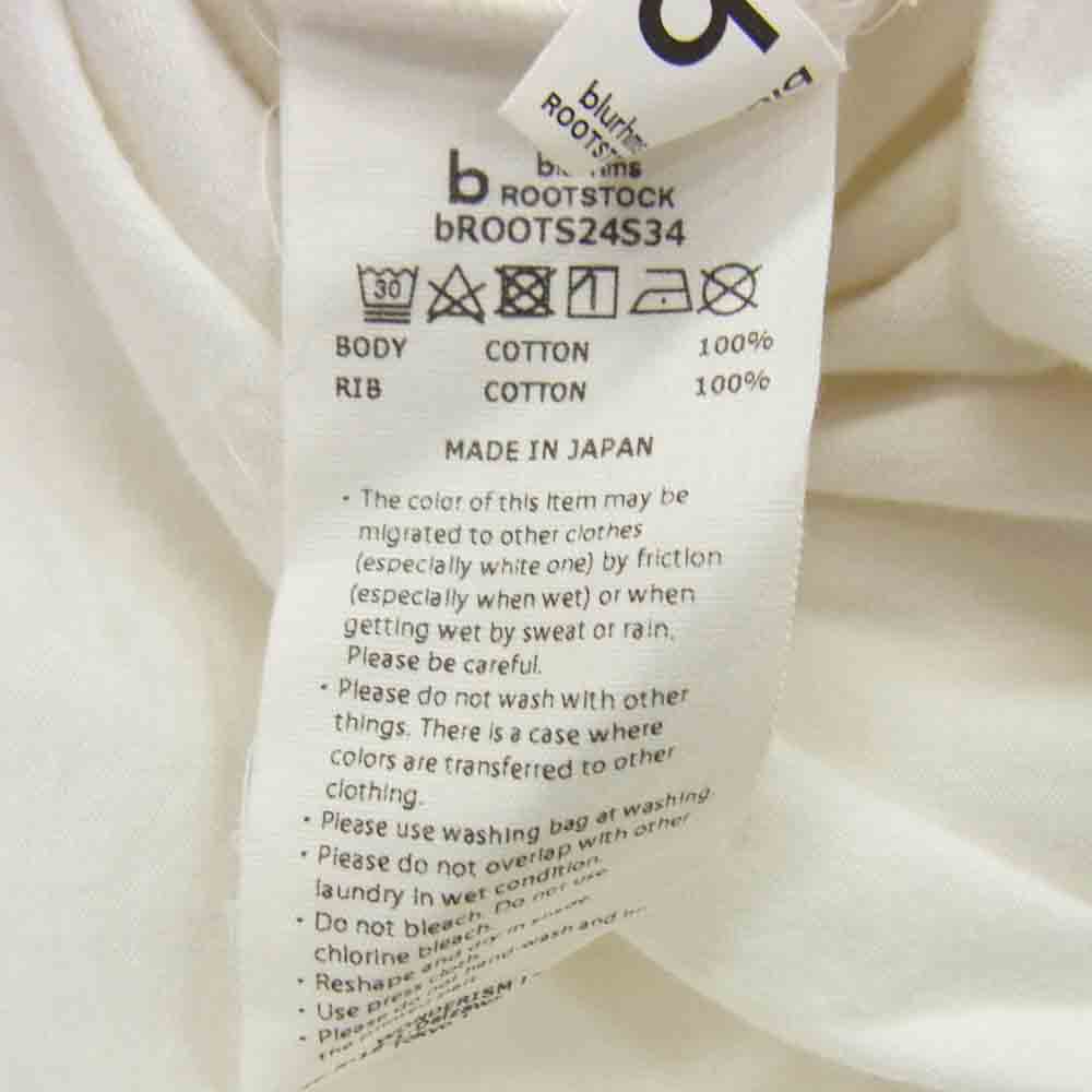 ブラームスルートストック bROOTS24S34 NOISE ROCK Print Tee WIDE プリントTシャツ カットソー ホワイト系 2【中古】