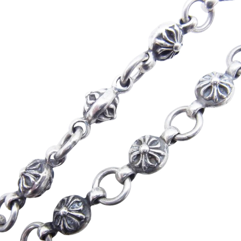 CHROME HEARTS クロムハーツ(原本無) CROSS BALL CHAIN #1 KEEPER クロスボール チェーン キーパー ペンダント ネックレス シルバー系【中古】