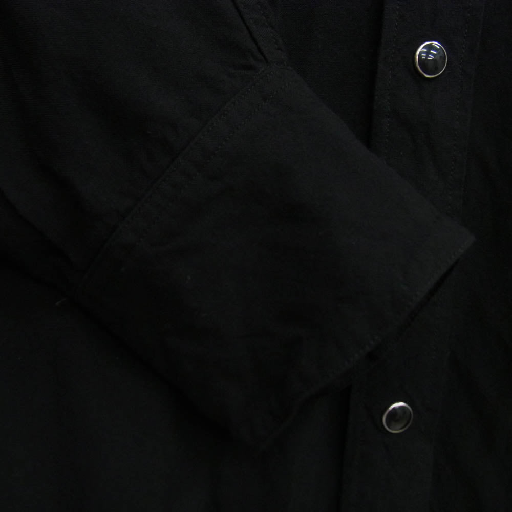 COMOLI コモリ 25SS B01-02003 レーヨン ウエスタン シャツ ブラック系 2【中古】