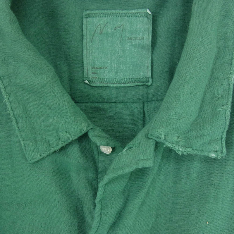 ANCELLM アンセルム 24SS anc-sh28-b DOUBLEGAUZE CRASH LS SHIRT