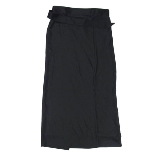 DIOR HOMME ディオールオム 7E3190020104 エディ期 シルク ラップ スカート ブラック系 46【中古】