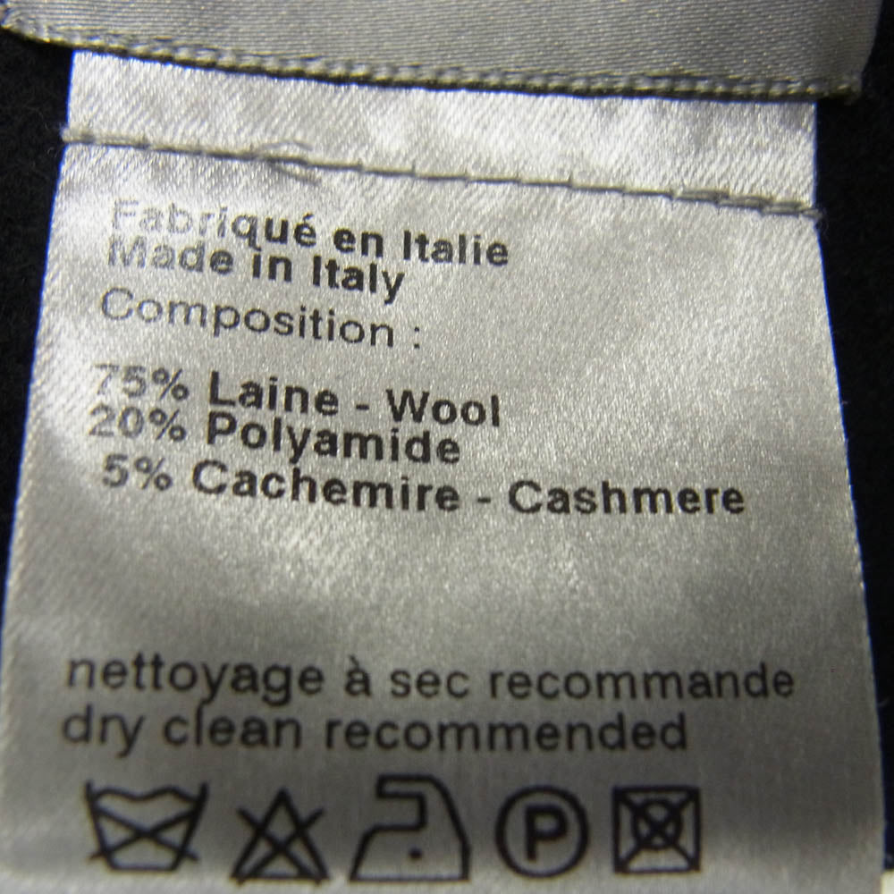 DIOR HOMME ディオールオム 6HH1095005 エディ期 ウール カシミヤ混 マントストール コート ブラック系 グレー系【中古】