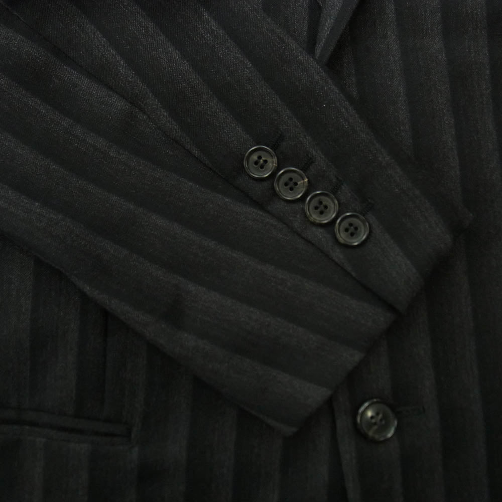 DIOR HOMME ディオールオム 04AW 4HH1021813 エディ期 グラデーション ストライプ 1B テーラード ジャケット ダークグレー系 48【中古】