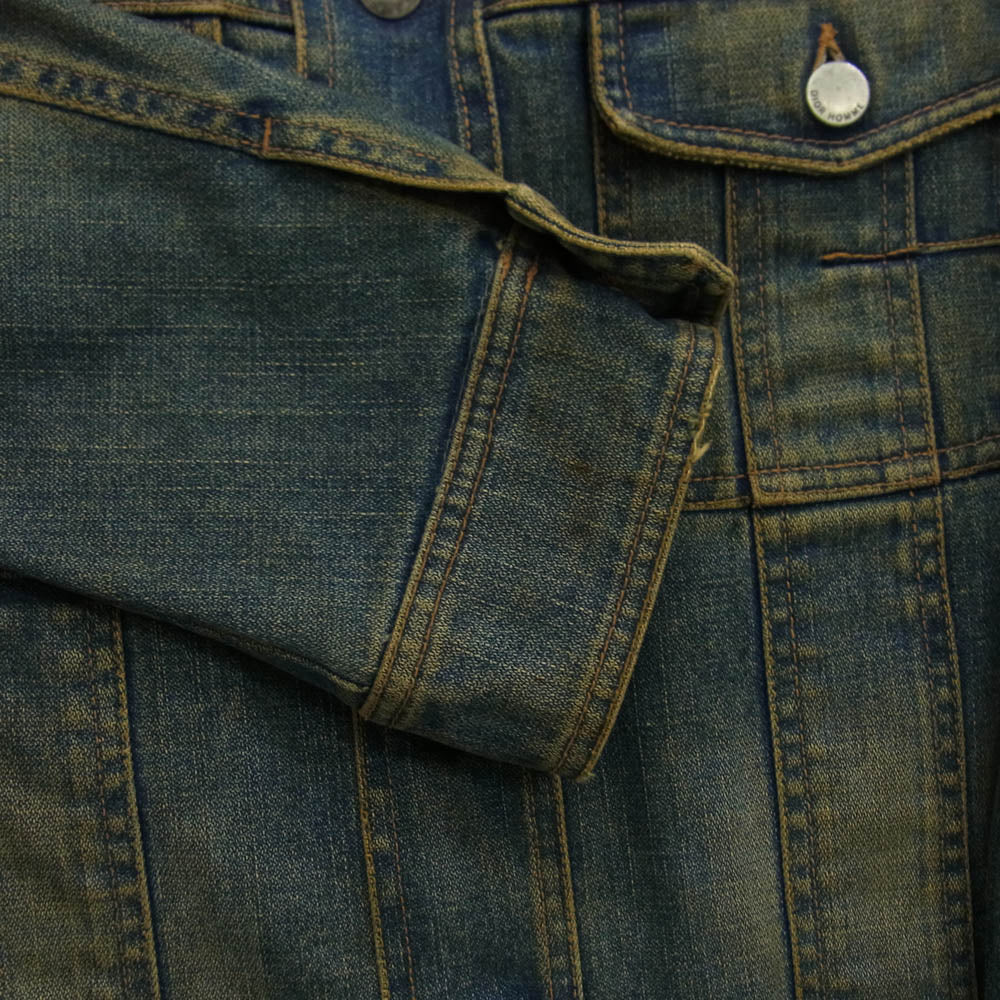 DIOR HOMME ディオールオム 04AW 4HH1049105 エディ期 汚れ加工 デニム ジャケット インディゴブルー系 48【中古】
