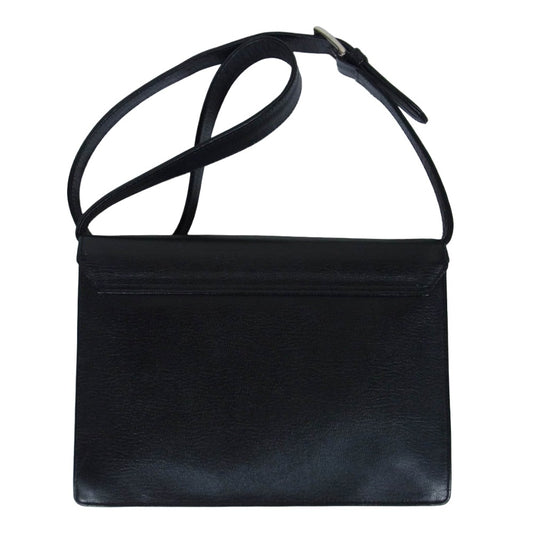 agnes b. アニエスベー VOYAGE ボヤージュ レザー ショルダー バッグ ブラック系【中古】