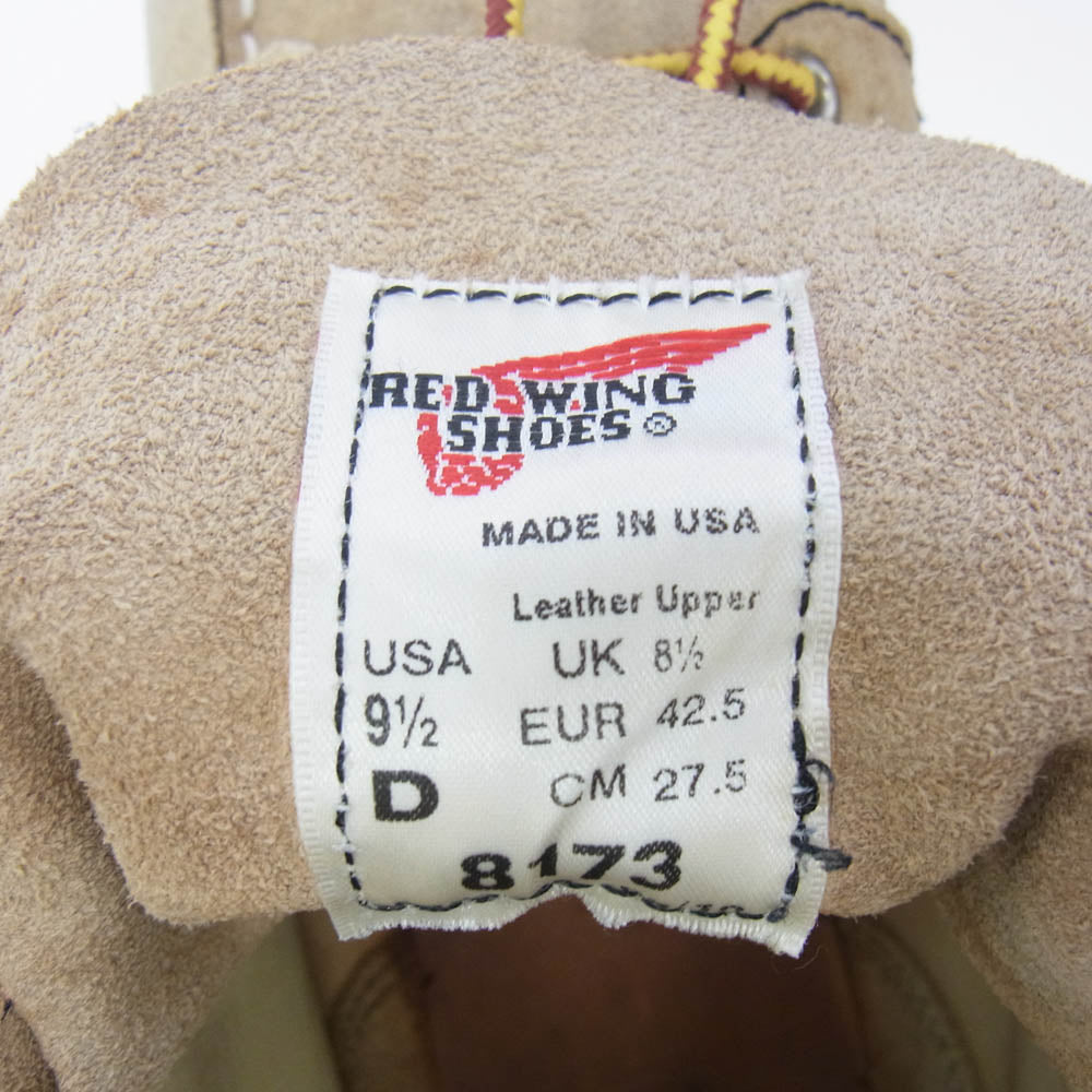 RED WING レッドウィング 8173 CLASSIC MOC 6インチ モックトゥ ブーツ ベージュ系 US9.5E【中古】