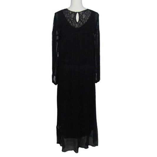 ヌキテパ ロング ワンピース ドレス ブラック系【中古】