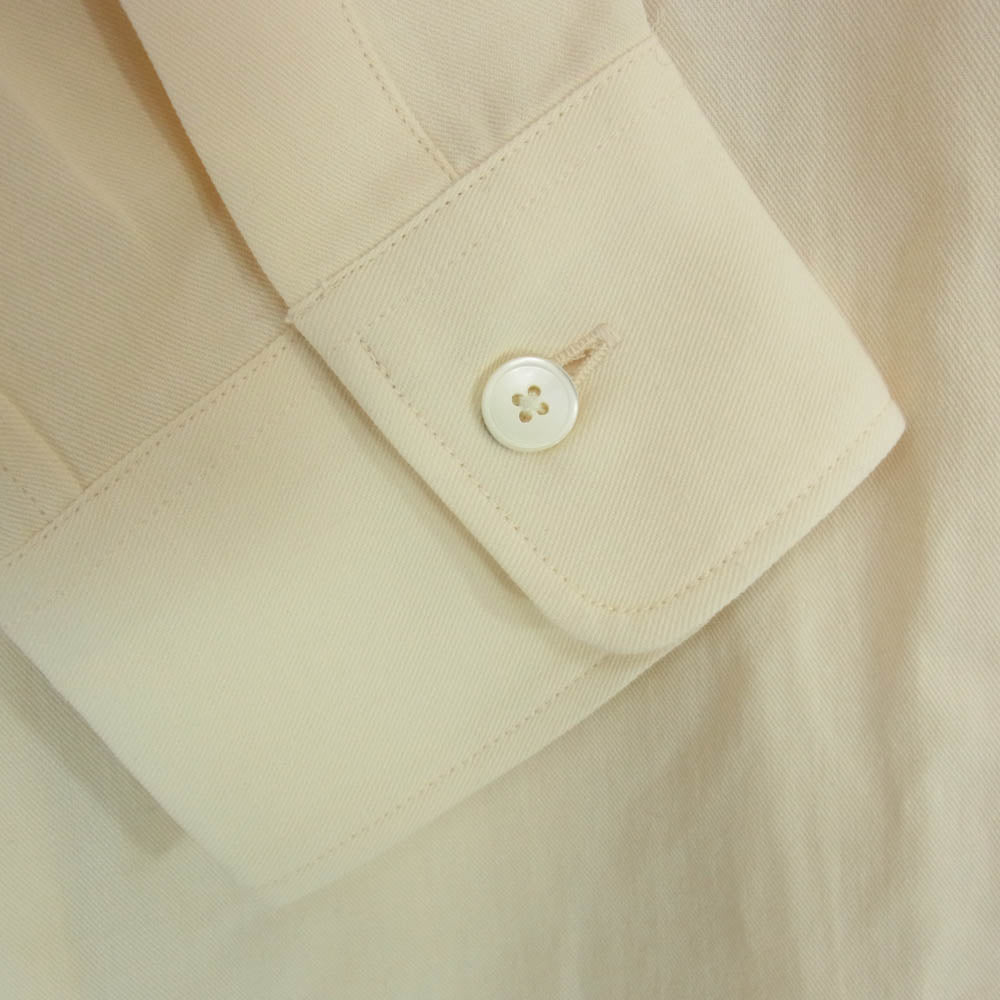 AURALEE オーラリー 24SS A24SS02KV HARD TWIST COTTON SILK VIYELLA SHIRT ハードツイスト コットン シルク 長袖 シャツ クリーム系 3【極上美品】【中古】