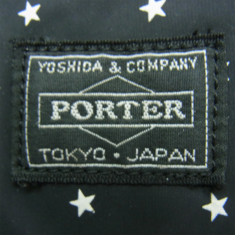 HEAD PORTER ヘッドポーター BLACK BEAUTY STELLAR ブラックビューティー ステラ スター ドット プリント 星柄 ボディバッグ ウェストポーチ ブラック系【中古】