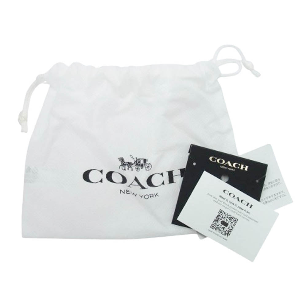 COACH コーチ Cロゴ ライトストーン ネックレス ピンク系【中古】