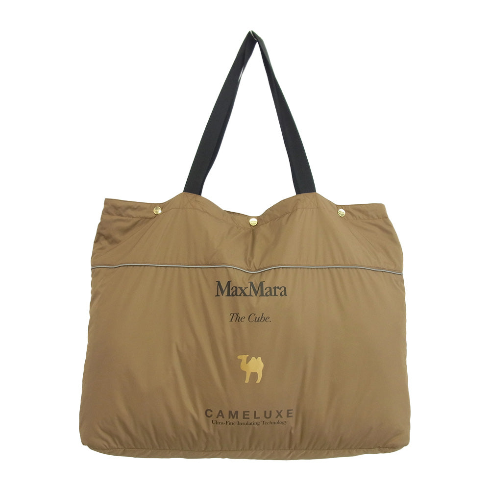 MAX MARA マックスマーラ 949604146 The Cube CAMELUXE ザ キューブ キャメリュクス ジップアップ フーディー パデッドコート 専用収納トートバッグ付属 ブラック系 US4【中古】