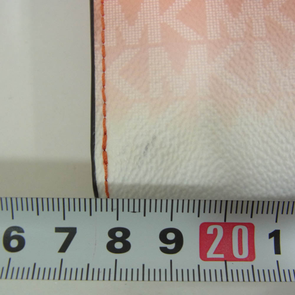 Michael Kors マイケルコース MKシグネチャー グラデーション ウォレット ポーチ オレンジ系【美品】【中古】